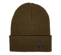 Wolverine Unisex's Cuffed Knit Cap Beanie Hat, Embroidered Logo-Dark Olive, One Size