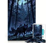 Wolves And A Castle Jigsaw for Adults 1000 Pieces Think Skill Game High Precision Die Cut Entertaining Challenge for Spare Time (38x26cm)