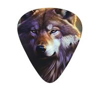 Wolves And Dream Catchers 12 Pack Guitar Plectrums With Storage Case, 0.46/0.71/0.96mm, Including Thin, Medium Thick Guitar Plectrums For Electric Guitars Bass Ukulele