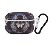 Wolves and Dream Catchers AirPods Pro 2 Case Cover, Shockproof Hard Shell Protective Case for Women Men, Compatible with Airpod Pro Case 2nd/1st Generation with Keychain-White
