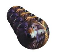 wolves and dream catchers Car Air Freshener Cards Set of 4 Pieces Long Lasting Hanging Scented Cards Auto Aromatherapy Tablets Personalized Car Fresheners Gifts for Men Women - Lavender Scent