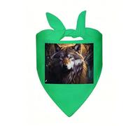 Wolves And Dream Catchers Dog Bandana, Classic Plaid Dog Bandanas for Small Medium Large Dogs, Adjustable Washable Cotton Pet Scarf, Reversible Triangle Bibs for Puppy Dogs Cats Birthday Party Daily W
