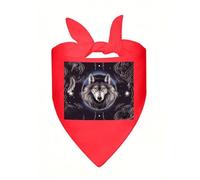 Wolves And Dream Catchers Dog Bandana, Classic Plaid Dog Bandanas for Small Medium Large Dogs, Adjustable Washable Cotton Pet Scarf, Reversible Triangle Bibs for Puppy Dogs Cats Birthday Party Daily W
