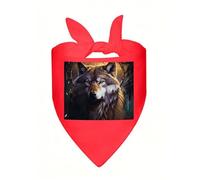 Wolves And Dream Catchers Dog Bandana, Classic Plaid Dog Bandanas for Small Medium Large Dogs, Adjustable Washable Cotton Pet Scarf, Reversible Triangle Bibs for Puppy Dogs Cats Birthday Party Daily W