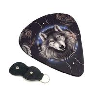 Wolves And Dream Catchers Guitar Picks 6-Pack - Pick Set (0.46mm / 0.71mm / 0.96mm) Suitable For Guitar And Ukulele Playing