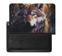 Wolves And Dream Catchers Passport Holder Passport Cover Protector Essentials with Credit Card Slots for Women Men