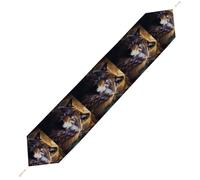 Wolves and Dream Catchers Table Runner for Dining Table, Short Plush Runners Washable & Durable Tablerunner Modern Home Decor for Wedding, Kitchen, Holiday 178*33cm