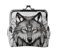 Wolves and Dream Catchers02 Print Change Purse Women's Coin Purse Small Pouches with Kiss Lock,for Coins Cards Small Items