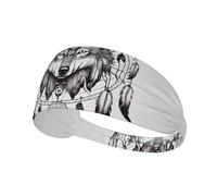 wolves and dream catchers02 Print Elastic Headband Running Sweatband for Casual Wear Gym Outdoor Activities Headwear