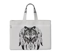 Wolves And Dream Catchers02 Print Large Capacity Canvas Tote File Bag Business Office Supplies Work Travel Shopping