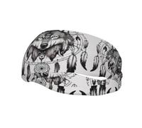 Wolves and Dream Catchers02 Print Sports Sweatband-Workout, Sports, Costume, Running, Fashion and Outdoor Activity