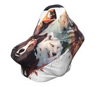 Wolves and Reindeer Versatile full-print Stroller Chair Cover/Nursing Cover, specially designed for your baby