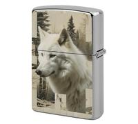 Wolves and Their Home Metal Lighter Case Cover, Personalized Graffiti Lighter Sleeve, Waterproof Double-Sided Protector for Women Men Gifts