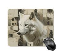 Wolves and Their Home Mouse Pad Square Laptop Mouse Mat Cute Computer Mousepad Keyboard Pad Non-Slip Desk Pads for Gaming Office Work Home 20 * 25cm