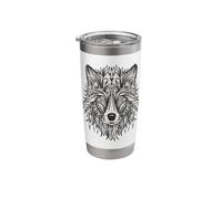 Wolves Animal Theme Predators Forest Wolf Head Stainless Steel Insulated Tumbler