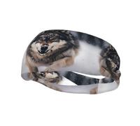 Wolves Basketball Fitness Elastic Headband, Unisex Sports Headband, Sports Running Cycling Yoga Sweat-Absorbent Band,