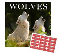 Wolves Calendar 2026 | 16 months | September 2025 to December 2026 | Calendar with FREE Organisational Stickers