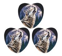 Wolves Car Air Freshener, 3 Pcs Love form Hanging Air Freshener Cards, Long Lasting Fragrance Scented Cards for Car, Home, Office Gray-style