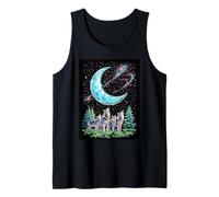 Wolves Cosmic Call Wilderness Night Howl Lunar Forest Tank Top