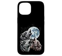 Wolves Cursed Moon Howl Funny Wolf Meme Parody Men Women Kid Case for iPhone 15
