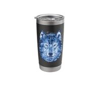 Wolves Design Polygon Watercolor Predators Animal Wolf Head Stainless Steel Insulated Tumbler