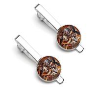 Wolves Dreamcatchers Tie Clips for Men Shirt Necktie Bar Pinch Mens Suit Tie Accessories Silver Tack Pins Cufflinks