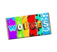 Wolves England Football Club Team Chocolate Bar Wrapper Novelty Gift Present for sport fans (#1306) (without chocolate bar)