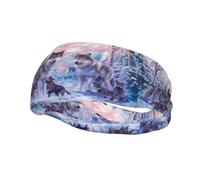 wolves family Printed sweat-wicking sports headband for men and women, perfect for running, basketball, yoga, and hiking.