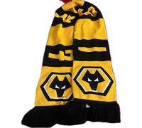 Wolves FC Official Established 1887 Black and Gold Large Scarf