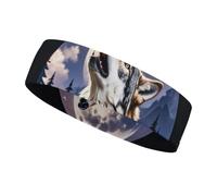 Wolves Headbands for Women & Men Sports Headband, Fits All Head Sizes, Ultra Absorbent & Non-Slip Sweatband for Running, Yoga, Gym
