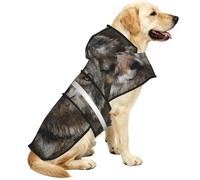 Wolves In The Forest Waterproof Dog Raincoat And Rain Jacket For Small Medium Large Dogs With Reflective Stripes And Adjustable Belly Strap