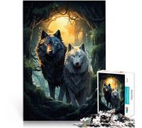 Wolves in the ForestJigsaw Puzzles 1000 Piece for teenagers Family Entertainment Toys Fun at Home Activities, Birthday Present,Travel Gifts, 38x26cm