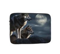 Wolves in The Moonlight Laptop Sleeve for Women Men, 15 Inch Waterproof Laptop Bag Lightweight Notebook Computer Cover Bag