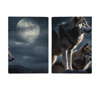 Wolves In The Moonlight Passport Holder, ID Card Protector Case Passport Holder with Slot Passports Travel Wallet Document Cover for Women And Men