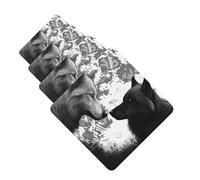 Wolves Love Under The Moon Wild Animal Car Air Fresheners Cards Set of 4 Pieces Personalized Car Fresheners Gifts for Men Women Auto Aromatherapy Tablets Hanging Scented Cards for Wardrobe Bathroom