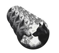 Wolves Love Under The Moon Wild Animal Car Air Fresheners Cards Set of 4 Pieces Personalized Car Fresheners Gifts for Men Women Auto Aromatherapy Tablets Hanging Scented Cards for Wardrobe Bathroom