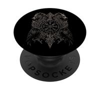 Wolves Odins Geri Freki Hugin Munin Ravens Vegvisir Walhalla PopSockets Adhesive PopGrip