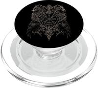 Wolves Odins Geri Freki Hugin Munin Ravens Vegvisir Walhalla PopSockets PopGrip for MagSafe