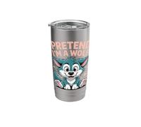 Wolves Pretend I'm A Wolf Funny Wildlife Animal Wolves Lover Stainless Steel Insulated Tumbler