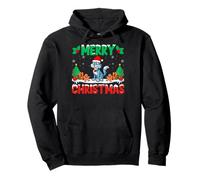 Wolves Santa Hat Snow Xmas Party Merry Christmas Wolf Pullover Hoodie