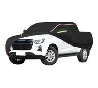 WOLWES Car Cover Are Suitable For Isuzu D-MAX Utility/DL20/DL40/V-Cross/Arctic Trucks AT35,Water,Rain,Sun And Snow Resistant Oxford Fabric Car Cover,With Side Door Zip (Color : Black, Size : D-MAX D