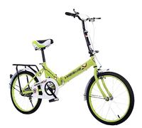 WOLWES Folding Bike Foldable Bicycle Folding Bike for Adult Carbon Steel Lightweight Height Adjustable Folding Bike for Men Women E,20in
