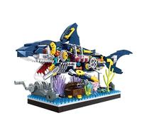 WOMA 19067 Shark Semi-mechanized Table Top DecorSet Building Block Set of 498 pcs Age 6+ Kids Educational Construction Set