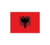 Womaha 30 Sheets Individual Albania Flag Temporary Tattoos Fans Face Tattoo Stickers for Adults Kids Group Activity Props