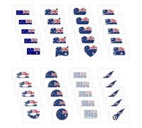 Womaha 40 Pcs Individual Meme Australia Flag Temporary Tattoos for Kids Fans Face Tattoo for Adults Group Activity Props