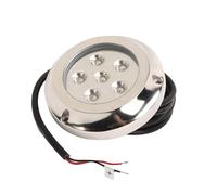 Womamaxsc 12V 24V Yacht Underwater Light, Marine Underwater Light with 6 LED Chips, 316 Stainless Steel IP68 Seawater Tail Dome Lamp for Swimming Pool and Boat Lighting (Blue)