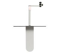 Womamaxsc 360 Degree Rotatable Projector Stand, Universal Mini Projector Bracket with Adjustable Height 24-40cm, No - Drill Wall Desk Bedside Mount for Home Office Theater (White)