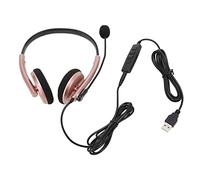 Womamaxsc Call Center Headset, Customer Service Headphones with Noise Cancelling Mic, HD Voice Communication, Hearing, Retractable Headband for Computer Phone and (USB)