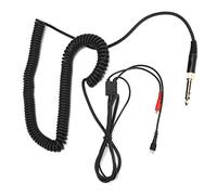 Womamaxsc Headphone Coiled Audio Cable with Adapter for Sennheiser HD25 HD560 HD540 HD430 HD250, 3.5mm to 6.35mm Replacement Cable, Oxygen - Free Copper Twisted Pair Design, 1.5m
