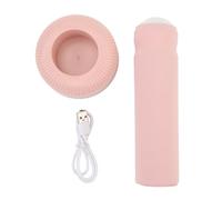 Womamaxsc LED Night Light Rechargeable, Handheld Nursery Night Light with Stable Base, Innovative Pull Down Toggle Switch for Bedroom, Warm Light ABS Lamp for Kids Adults Nursing (Pink)